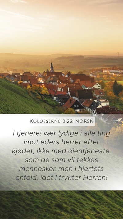Kolosserne 3:22 NORSK Bible Verse Image