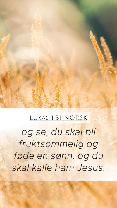 Lukas 1:31 NORSK Bible Verse Image