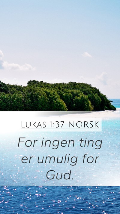 Lukas 1:37 NORSK Bible Verse Image