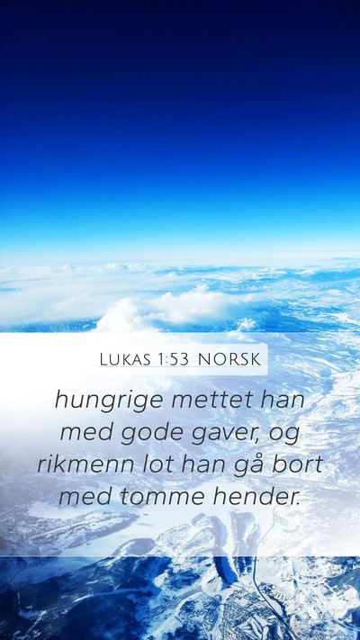 Lukas 1:53 NORSK Bible Verse Image