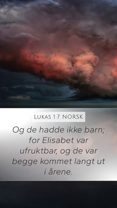 Lukas 1:7 NORSK Bible Verse Image