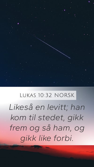 Lukas 10:32 NORSK Bible Verse Image