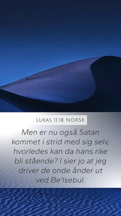 Lukas 11:18 NORSK Bible Verse Image