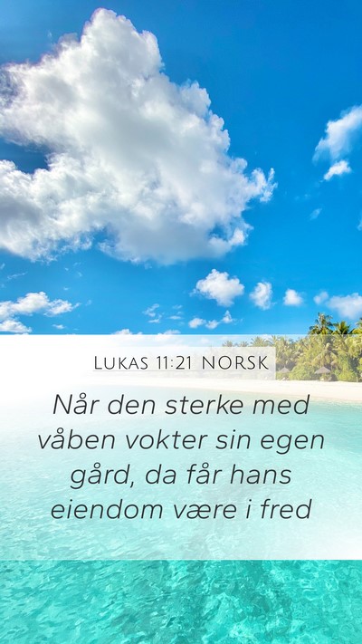 Lukas 11:21 NORSK Bible Verse Image