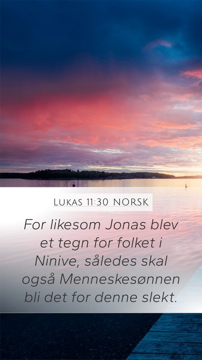 Lukas 11:30 NORSK Bible Verse Image