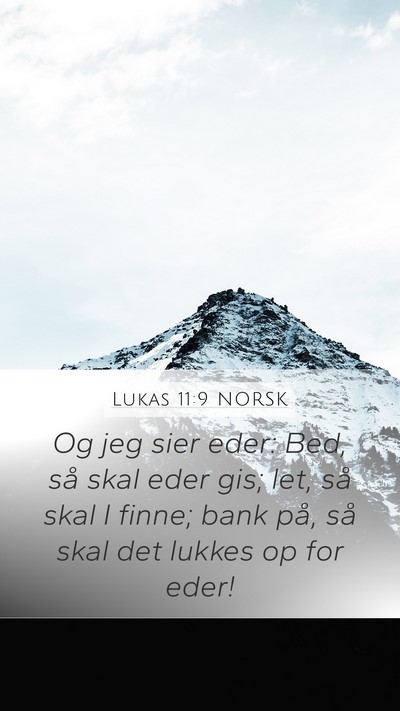 Lukas 11:9 NORSK Bible Verse Image