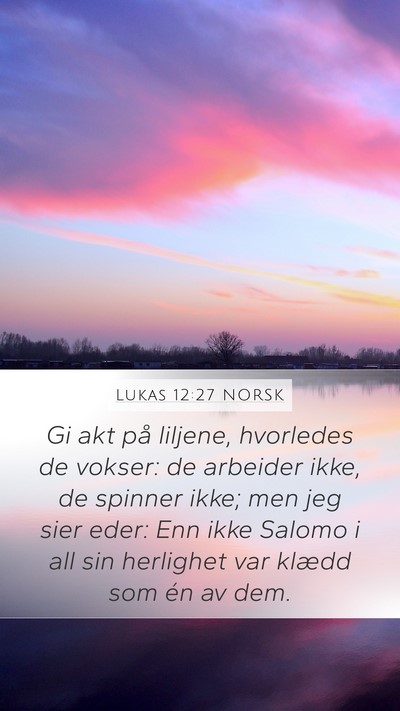 Lukas 12:27 NORSK Bible Verse Image