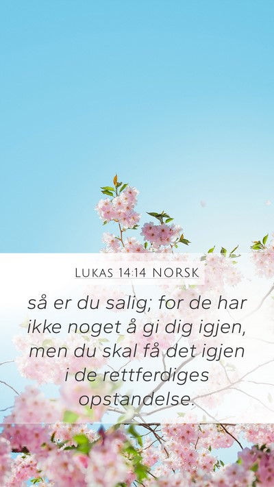 Lukas 14:14 NORSK Bible Verse Image