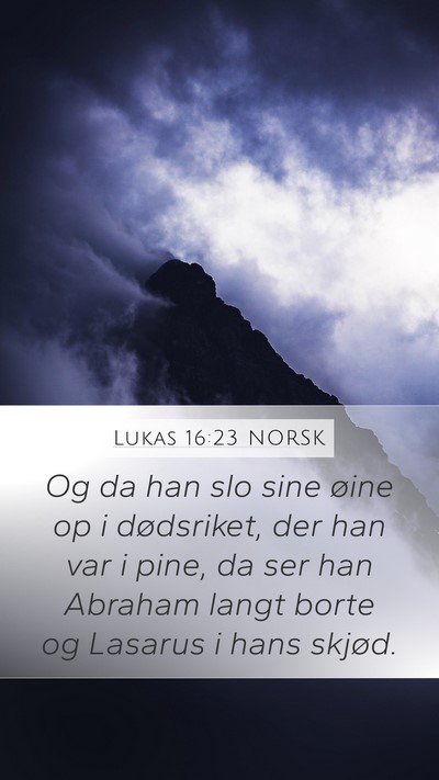 Lukas 16:23 NORSK Bible Verse Image