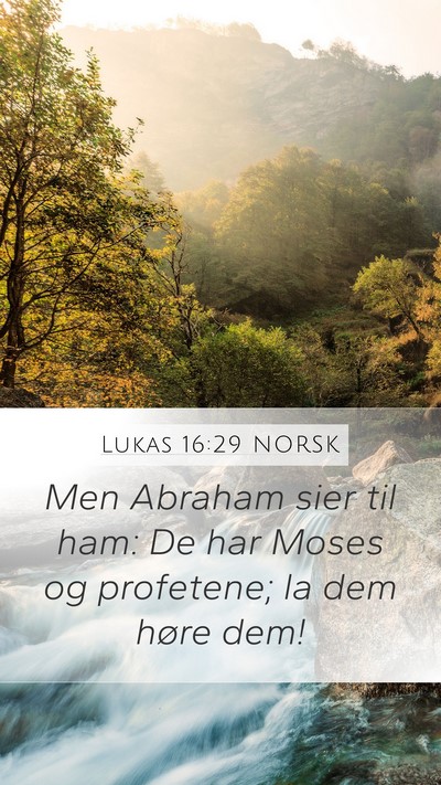 Lukas 16:29 NORSK Bible Verse Image