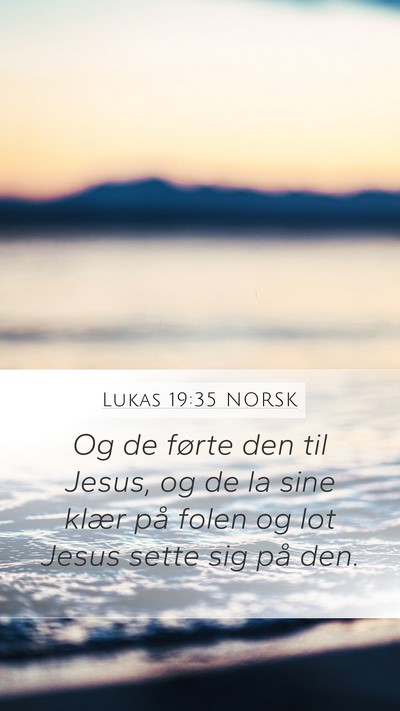 Lukas 19:35 NORSK Bible Verse Image