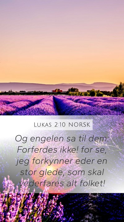 Lukas 2:10 NORSK Bible Verse Image