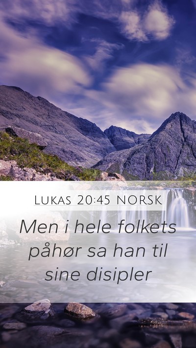 Lukas 20:45 NORSK Bible Verse Image