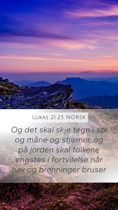 Lukas 21:25 NORSK Bible Verse Image