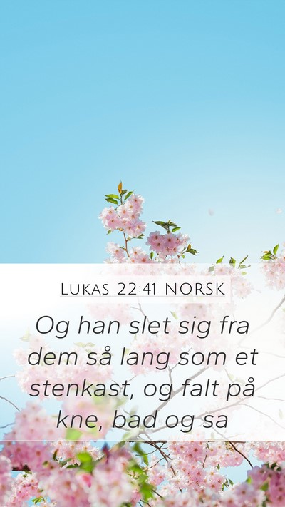 Lukas 22:41 NORSK Bible Verse Image