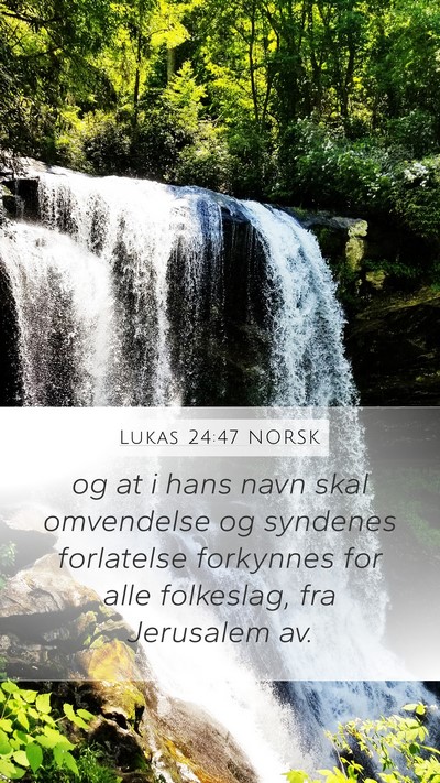 Lukas 24:47 NORSK Bible Verse Image