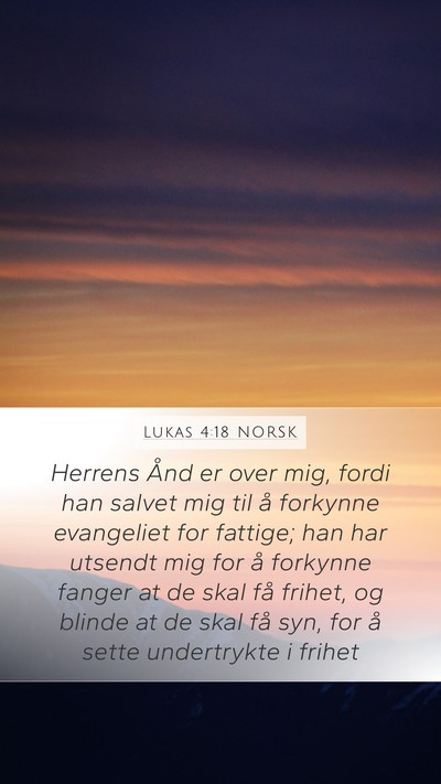 Lukas 4:18 NORSK Bible Verse Image