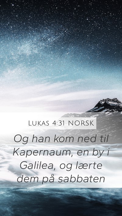 Lukas 4:31 NORSK Bible Verse Image