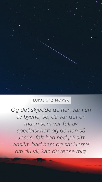 Lukas 5:12 NORSK Bible Verse Image