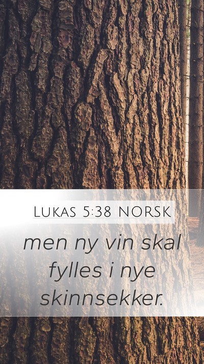Lukas 5:38 NORSK Mobile Phone Wallpaper - men ny vin skal fylles i nye - Mobile Bible Verse Wallpaper