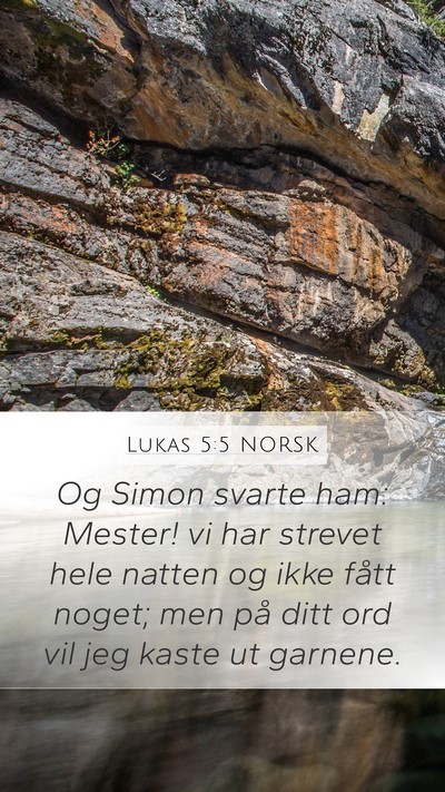 Lukas 5:5 NORSK Bible Verse Image