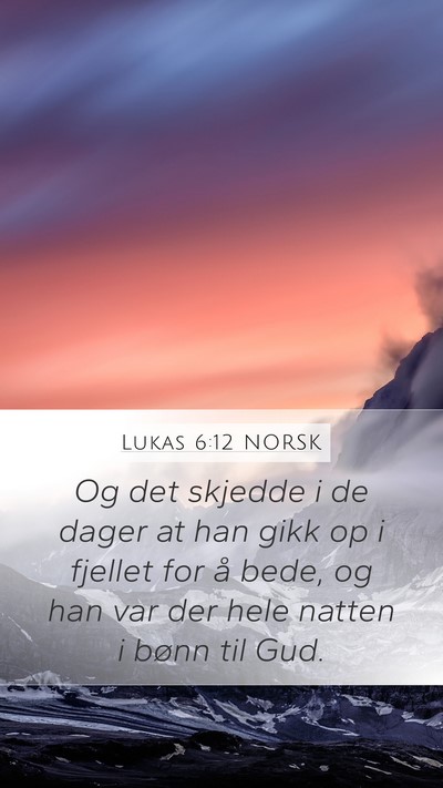 Lukas 6:12 NORSK Bible Verse Image