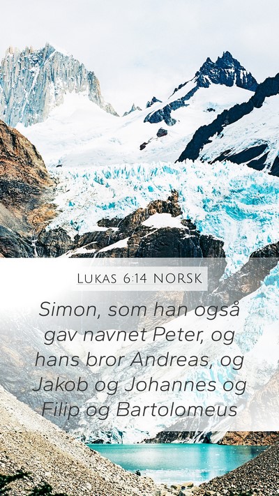 Lukas 6:14 NORSK Bible Verse Image