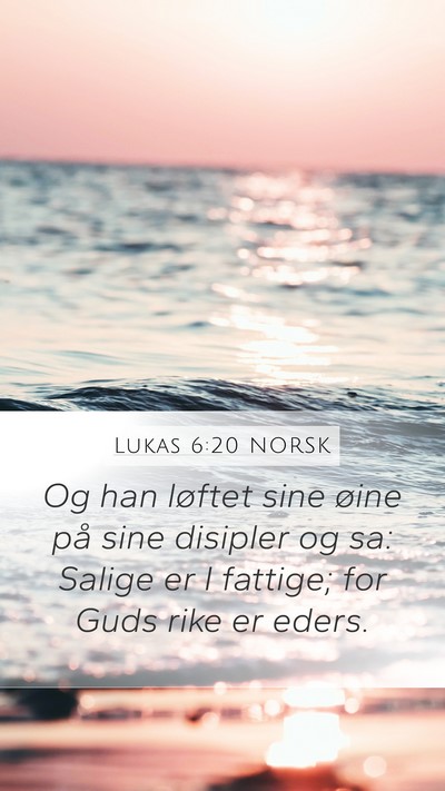 Lukas 6:20 NORSK Bible Verse Image