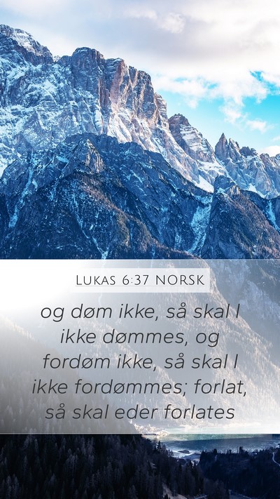 Lukas 6:37 NORSK Bible Verse Image