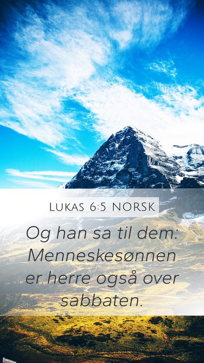Lukas 6:5 NORSK Bible Verse Image