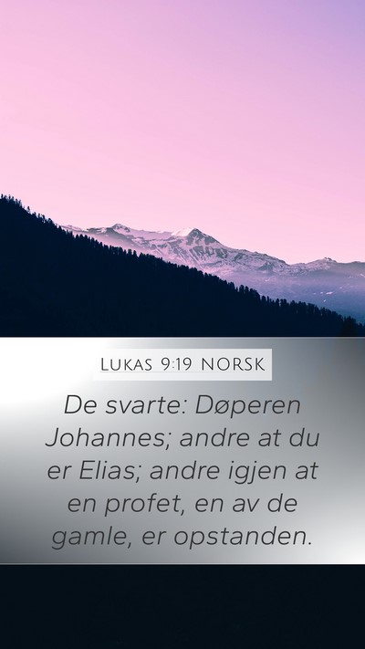 Lukas 9:19 NORSK Bible Verse Image