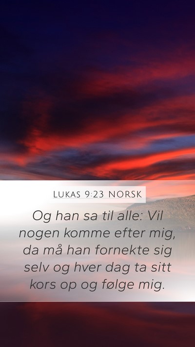 Lukas 9:23 NORSK Bible Verse Image