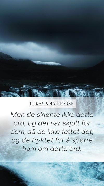 Lukas 9:45 NORSK Bible Verse Image
