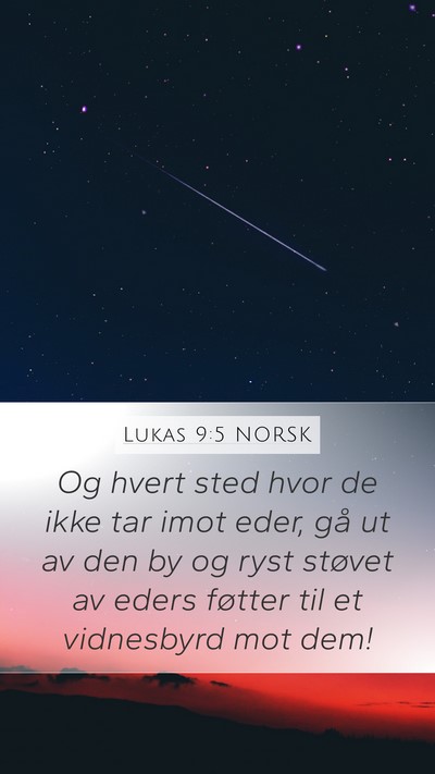 Lukas 9:5 NORSK Bible Verse Image