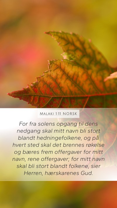 Malaki 1:11 NORSK Bible Verse Image