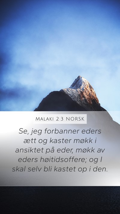 Malaki 2:3 NORSK Bible Verse Image