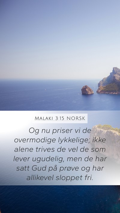 Malaki 3:15 NORSK Bible Verse Image