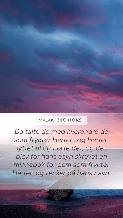 Malaki 3:16 NORSK Bible Verse Image