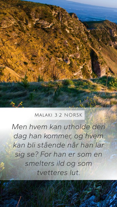 Malaki 3:2 NORSK Bible Verse Image