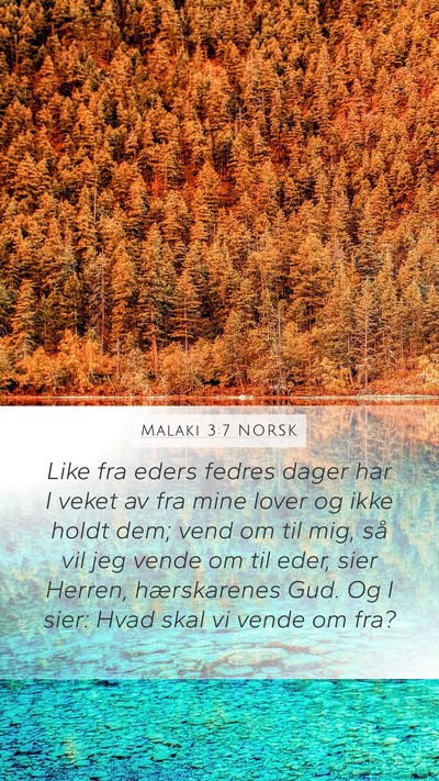 Malaki 3:7 NORSK Bible Verse Image