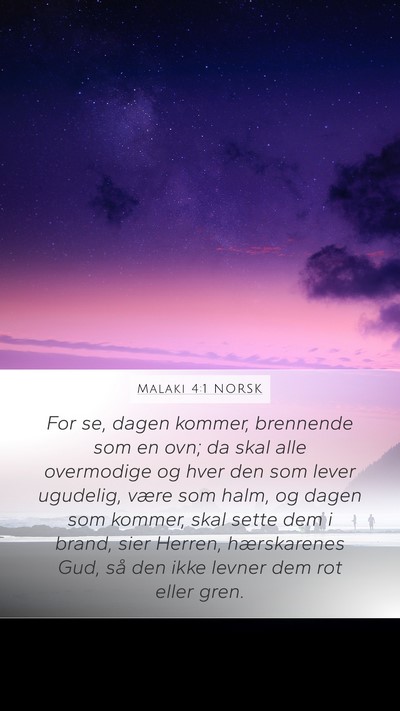 Malaki 4:1 NORSK Bible Verse Image