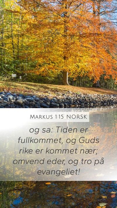 Markus 1:15 NORSK Bible Verse Image