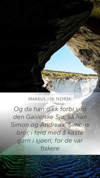 Markus 1:16 NORSK Bible Verse Image