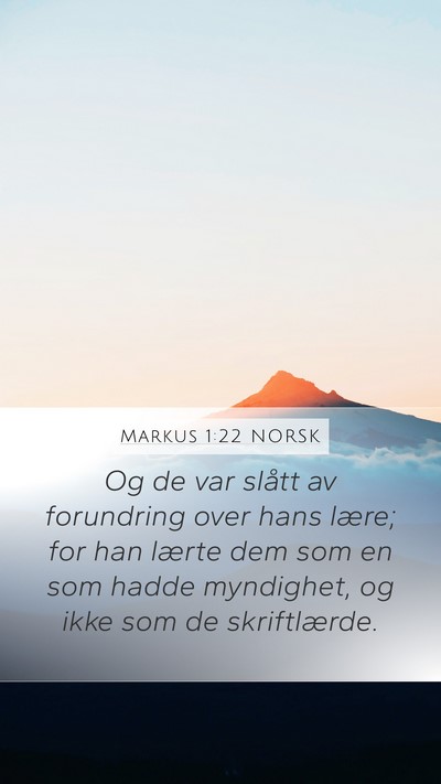 Markus 1:22 NORSK Bible Verse Image