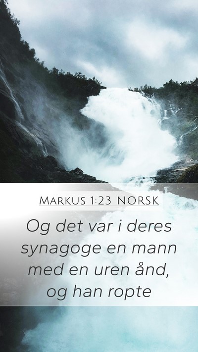 Markus 1:23 NORSK Bible Verse Image