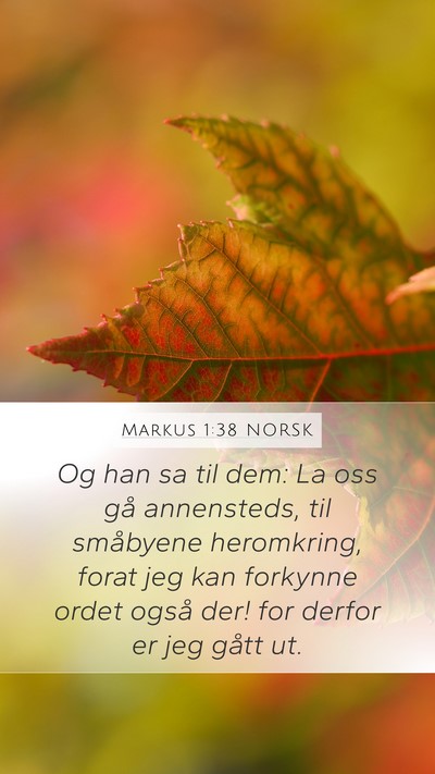 Markus 1:38 NORSK Bible Verse Image