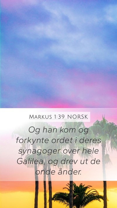 Markus 1:39 NORSK Bible Verse Image
