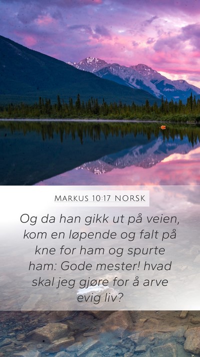 Markus 10:17 NORSK Bible Verse Image