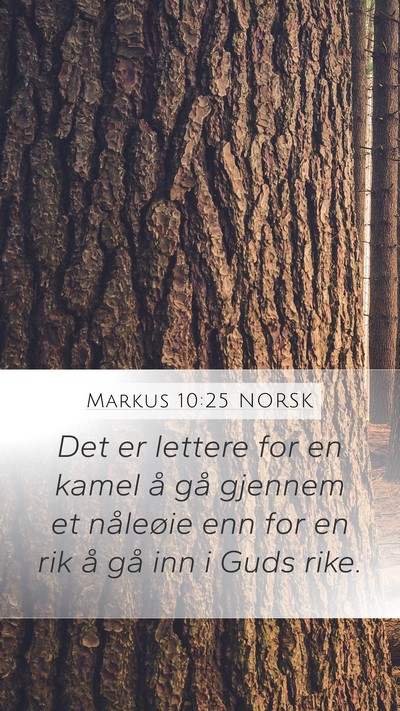 Markus 10:25 NORSK Mobile Phone Wallpaper - Det er lettere for en kamel å gå gjennem et - Mobile Bible Verse Wallpaper