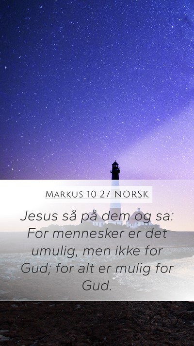 Markus 10:27 NORSK Bible Verse Image